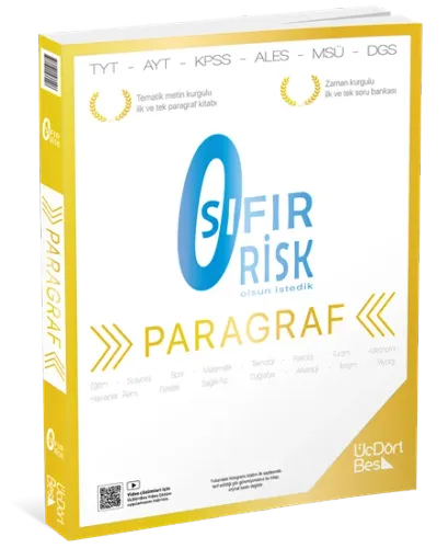 ÜçDörtBeş Yayınları 2026 Paragraf Sıfır Risk