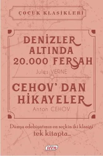 Denizler Altında 20000 Fersah - Cehov'dan Hikayeler İki Klasik Tek Kitap (Ciltli)
