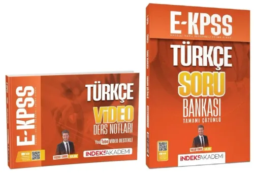 İndeks Akademi 2026 EKPSS Türkçe Video Ders Notları ve Soru Bankası 2'li Set