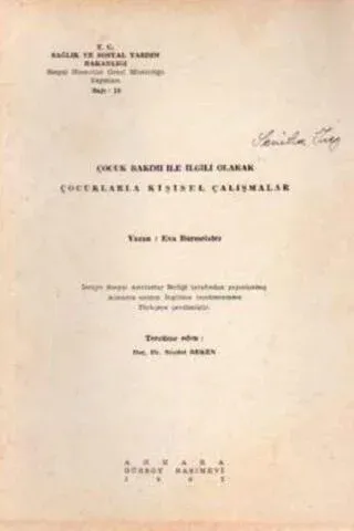 Çocuk Bakımı İle İlgili Olarak Çocuklarla Kişisel Çalışmalar