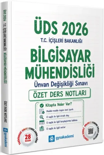 GYSAkademi 2026 ÜDS T.C. İçişleri Bakanlığı Bilgisayar Mühendisliği Öz