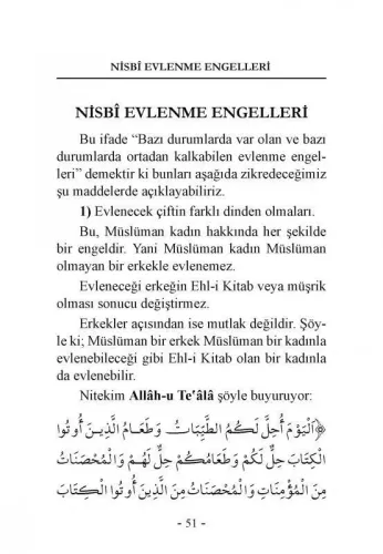 Evlenilmesi Haram Olanlar