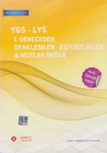YGS 1. Dereceden denklemler-Eşitsizlikler Mutlak Değer