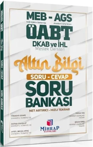 Mihrap Yayınları ÖABT MEB-AGS Din Kültürü ve Ahlak Bilgisi Öğretmenliğ