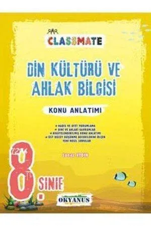 Okyanus Yayınları 8. Sınıf Classmate Din Kültürü ve Ahlak Bilgisi Konu Anlatımlı
