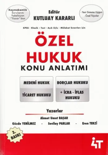 Özel Hukuk Konu Anlatımı
