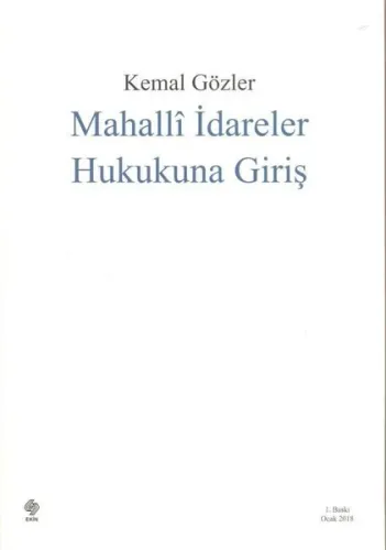 Mahalli İdareler Hukukuna Giriş
