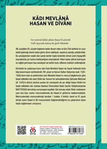 Kâdı Mevlânâ Hasan ve Dîvânı Hasan Doğan Kâdı Mevlânâ Hasan ve Dîvânı Hasan Doğan