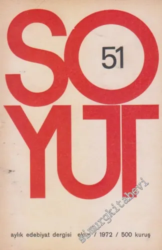 Soyut Aylık Edebiyat Dergisi - Sayı: 51,  1972      Ekim