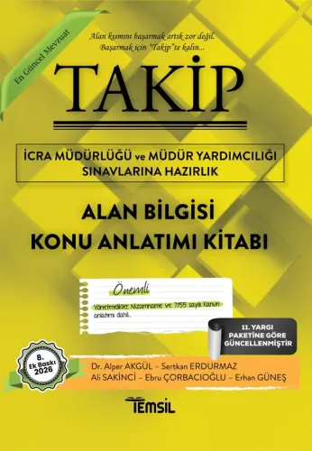 Takip İcra Müdürlüğü ve Müdür Yardımcılığı Sınavlarına Hazırlık Alan B