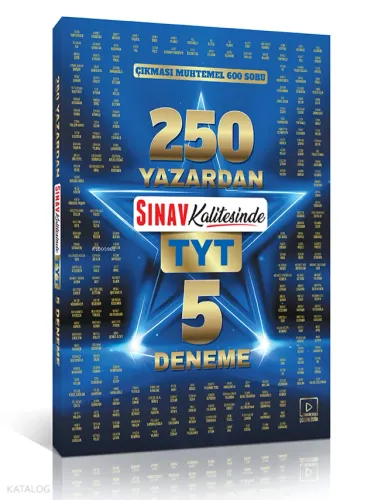 Sınav 250 Yazardan Sınav Kalitesinde TYT 5 Deneme: Çıkması Muhtemel 600 Soru