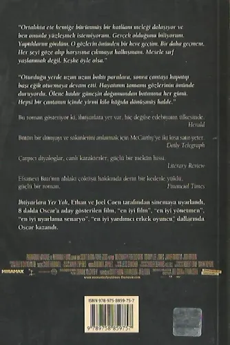 İhtiyarlara Yer Yok Cormac McCarthy Kanat %62 indirimli