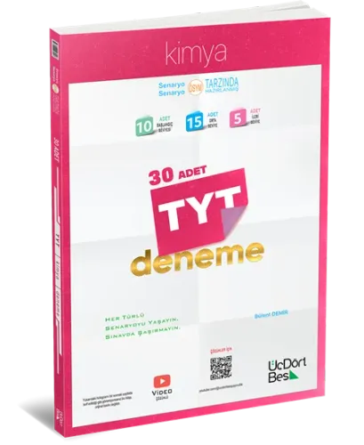 ÜçDörtBeş Yayınları TYT Kimya 30 Deneme