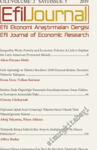 Efil Ekonomi Araştırmaları Dergisi = Efil Journal of Economic Research - Sayı: 5  Cilt: 2