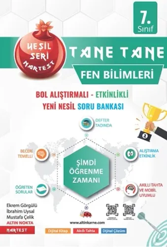 Nartest Yayınları 7. Sınıf Yeşil Tane Tane Fen Bilimleri Soru Bankası (kampanyalı)