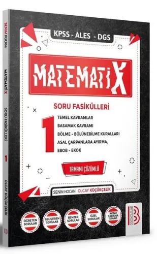 2021 KPSS ALES DGS MatematiX Soru Fasikülleri 1 Benim Hocam Yayınları