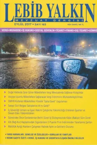 Lebib Yalkın Mevzuat Dergisi Sayı:165 Eylül 2017