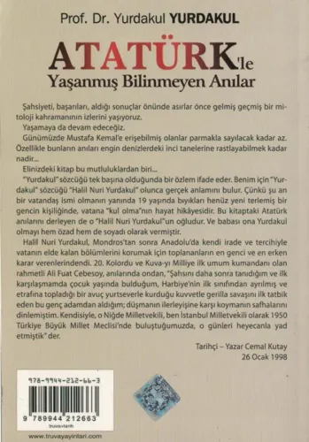 Atatürk le Yaşanmış Bilinmeyen Anılar Yurdakul Truva %52 indirimli