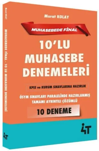 4T Yayınları KPSS A Grubu Muhasebe Final 7 Deneme Çözümlü