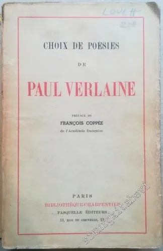 Choix de Poésies de Paul Verlaine -        1943