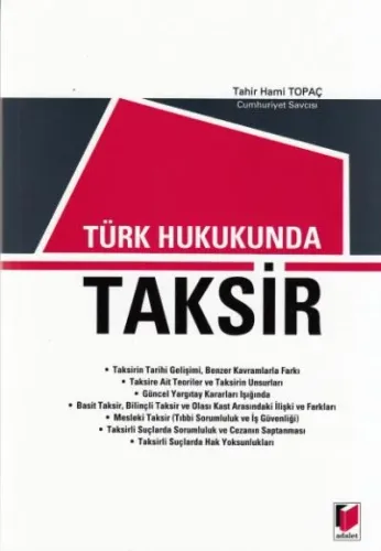 Türk Hukukunda Taksir