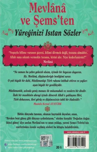 Yüreğimizi Isıtan Sözler Mevlana Yakamoz Yayıncılık %50 indirimli
