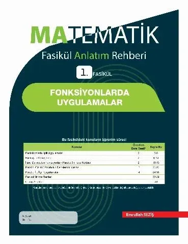 EKSEN FASİKÜL ANLATIM REHBERİ AYT MATEMATİK (10 FASİKÜL)
