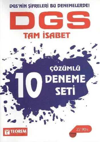 Teorem DGS Tam İsabet 10 Çözümlü Deneme Seti