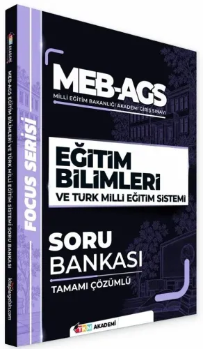 TKM Akademi MEB-AGS Eğitim Bilimleri Soru Bankası Çözümlü Focus Serisi