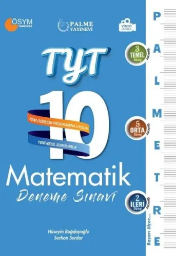 Palme Yayınları TYT Matematik Palmetre 10 Deneme Video Çözümlü