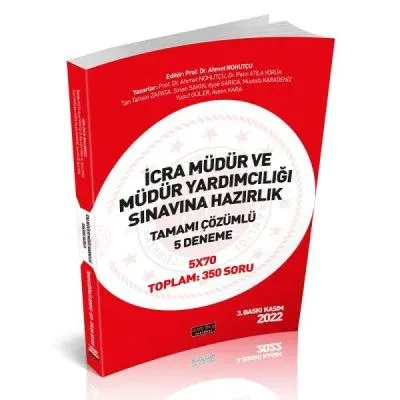 İcra Müdür ve Müdür Yardımcılığı Tamamı Çözümlü 5 Deneme