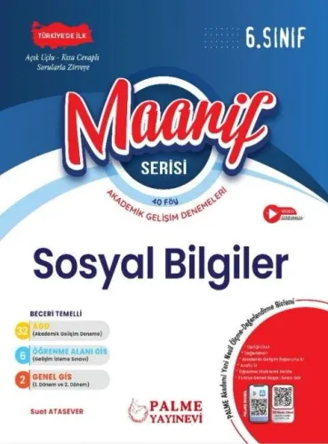Palme Yayınları 6. Sınıf Maarif Serisi Sosyal Bilgiler Haftalık Deneme