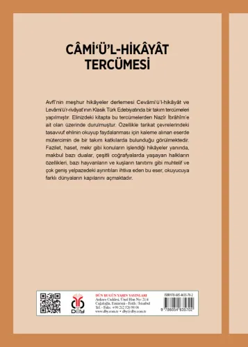 Câmi‘ü'l-Hikâyât Tercümesi Nazîr İbrâhîm Câmi‘ü'l-Hikâyât Tercümesi Nazîr İbrâhîm