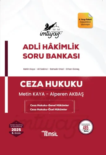 İMTİYAZ  Adli Hakimlik Soru Bankası Ceza Hukuku