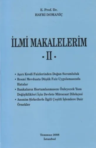 İlmi Makalelerim - II
