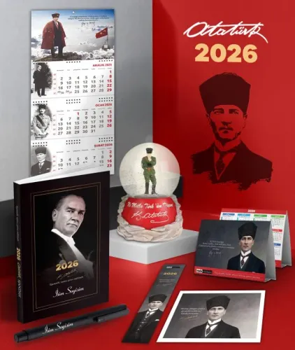Kişiye Özel 2026 Atatürk Gazi Paşa Ajanda - Sakarya Duvar Takvimi - Ma