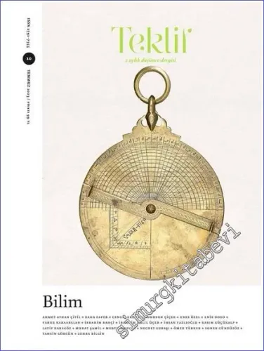 Teklif Dergisi - Bilim - Sayı: 10      Temmuz