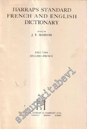 Harrap's Standard French and English Dictionary ( Part Two English-French ) -        1943