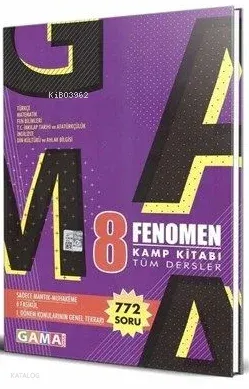 Gama - 8. Sınıf Fenomen 1. Dönem Kamp Kitabı