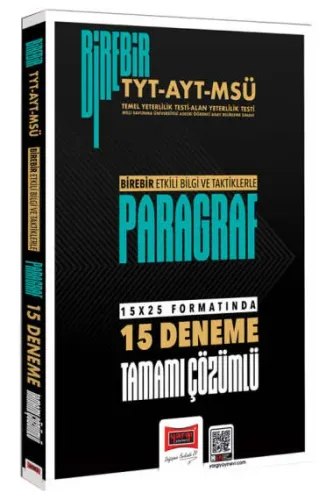 Yargı Yayınları 2026 Birebir TYT-AYT-MSÜ Paragraf Tamamı Çözümlü 15 Deneme Sınavı