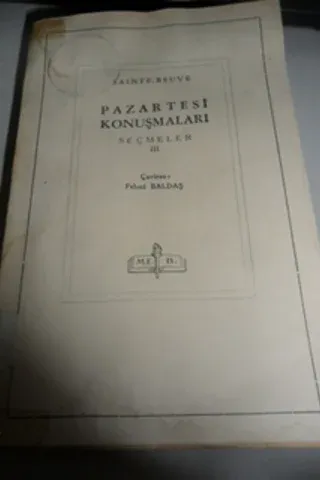 Pazartesi Konuşmaları III