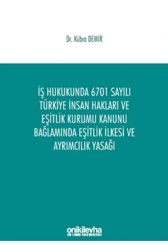 İş Hukukunda 6701 Sayılı Türkiye İnsan Hakları ve Eşitlik Kurumu Kanunu Bağlamında Eşitlik İlkesi ve Ayrımcılık Yasağı