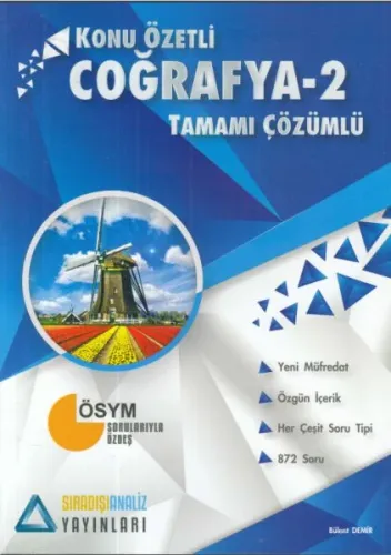 Sıradışı Analiz  Coğrafya 2 Tamamı Çözümlü Konu Özetli Soru Bankası