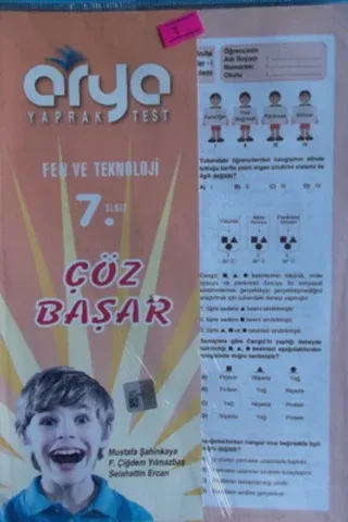 7. Sınıf Fen ve Teknoloji Çöz Başar Yaprak Test