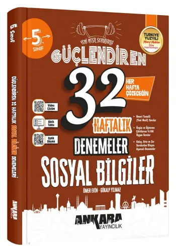 ANKARA YAY. 5.SINIF GÜÇ. 32 HAFTALIK SOSYAL BİLGİLER DENEMELERİ 2027