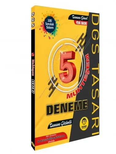 Tasarı Yayınları DGS Muhteşem 5 Deneme Çözümlü