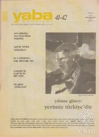 Yaba Edebiyat Dergisi Sayı: 41-42 Kolektif Yaba Yayınları Satın Al - e