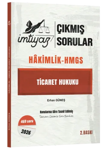 İmtiyaz Yayınları 2026 Hakimlik HMGS Ticaret Hukuku Çıkmış Sorular Çözümlü