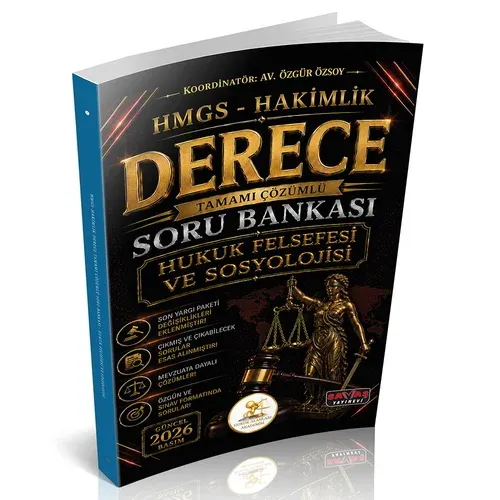 HUKAL HMGS-Hakimlik Derece Hukuk Felsefesi ve Sosyolojisi Soru Bankası