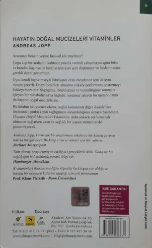 Hayatın Doğal Mucizeleri Vitaminler Andreas Joop Elma Yayınevi